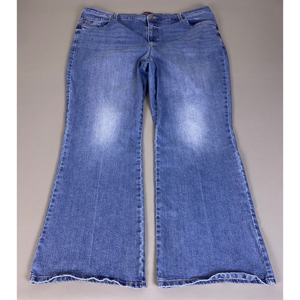 Gloria Vanderbilt Amanda Bootcut Jeans Women's Plus Size 20W Average‎ Blue Denim